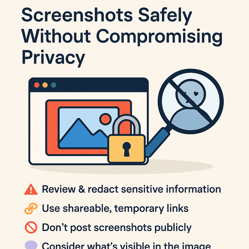 Cover Image for How to Share Screenshots Safely Without Compromising Privacy